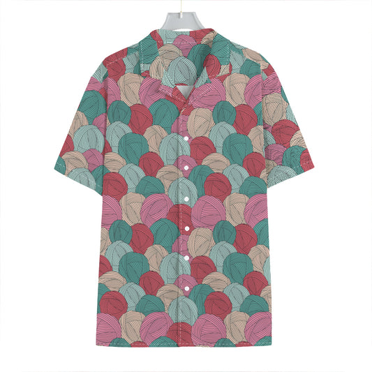 Yarn Balls Pattern Print Hawaiian Shirt
