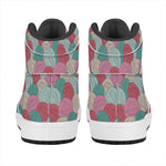 Yarn Balls Pattern Print High Top Leather Sneakers
