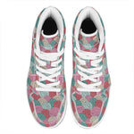 Yarn Balls Pattern Print High Top Leather Sneakers