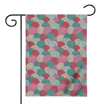 Yarn Balls Pattern Print House Flag