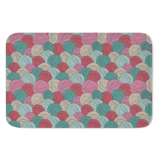 Yarn Balls Pattern Print Indoor Door Mat