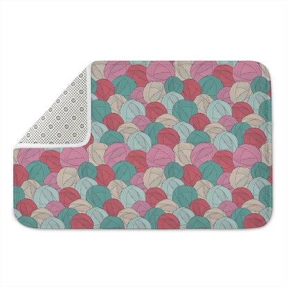 Yarn Balls Pattern Print Indoor Door Mat