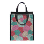 Yarn Balls Pattern Print Insulated Lunch Tote