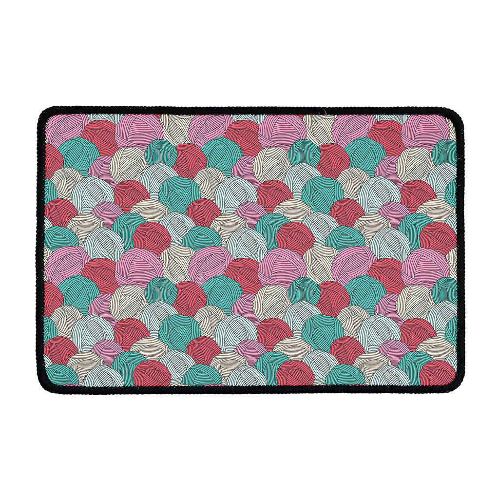 Yarn Balls Pattern Print Kitchen Mat