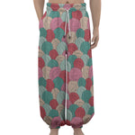 Yarn Balls Pattern Print Lantern Pants