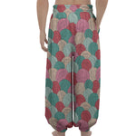 Yarn Balls Pattern Print Lantern Pants