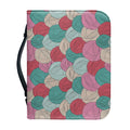 Yarn Balls Pattern Print Leather Bible Cover