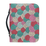 Yarn Balls Pattern Print Leather Bible Cover