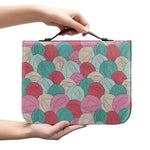 Yarn Balls Pattern Print Leather Bible Cover