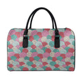 Yarn Balls Pattern Print Leather Duffel Bag
