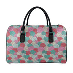 Yarn Balls Pattern Print Leather Duffle Bag