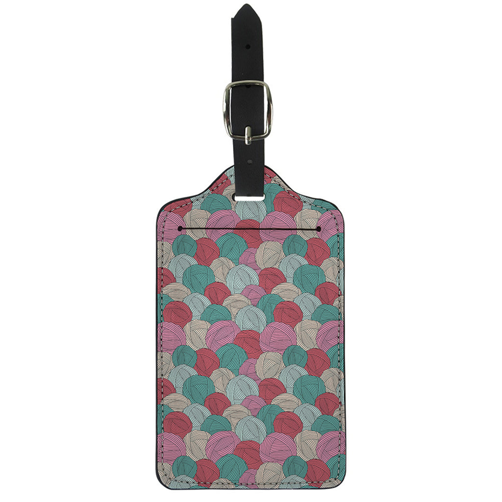Yarn Balls Pattern Print Luggage Tag