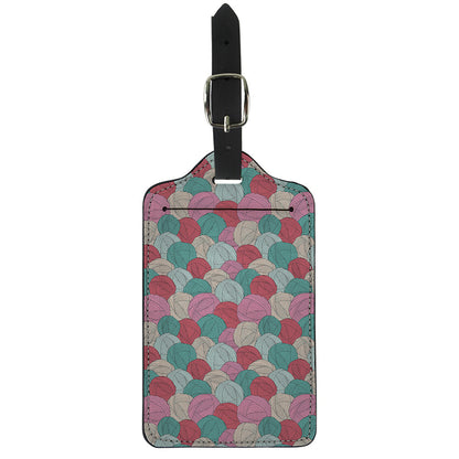 Yarn Balls Pattern Print Luggage Tag