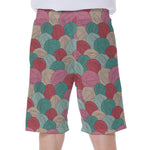 Yarn Balls Pattern Print Men's Beach Shorts