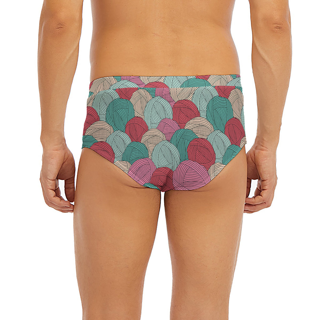 Yarn Balls Pattern Print Men's Briefs