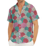 Yarn Balls Pattern Print Men's Deep V-Neck Shirt