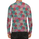 Yarn Balls Pattern Print Men's Long Sleeve Rash Guard