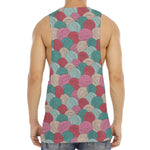 Yarn Balls Pattern Print Men's Muscle Tank Top