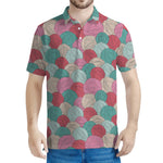 Yarn Balls Pattern Print Men's Polo Shirt