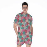 Yarn Balls Pattern Print Men's Rompers