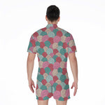 Yarn Balls Pattern Print Men's Rompers