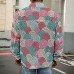 Yarn Balls Pattern Print Men's Shirt Jacket