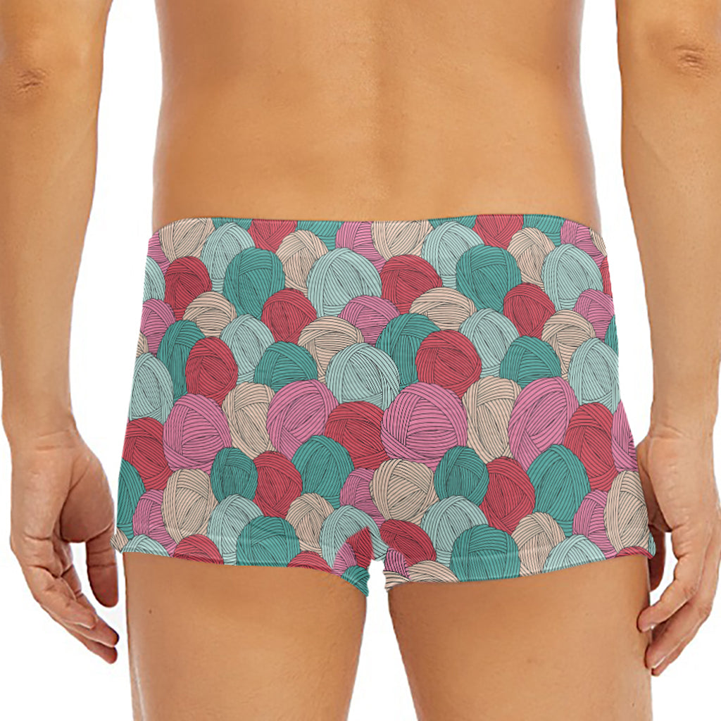 Yarn Balls Pattern Print Men's Short Boxer Briefs