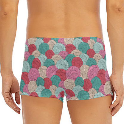 Yarn Balls Pattern Print Men's Short Boxer Briefs