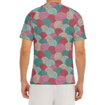 Yarn Balls Pattern Print Men's Short Sleeve Rash Guard