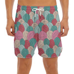 Yarn Balls Pattern Print Men's Split Running Shorts