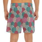 Yarn Balls Pattern Print Men's Split Running Shorts