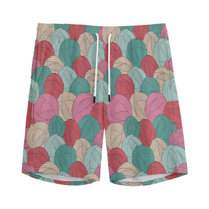Yarn Balls Pattern Print Men's Sports Shorts