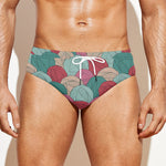 Yarn Balls Pattern Print Men's Swim Briefs