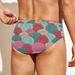 Yarn Balls Pattern Print Men's Swim Briefs