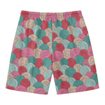 Yarn Balls Pattern Print Men's Swim Trunks