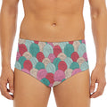 Yarn Balls Pattern Print Men's Triangle Swim Briefs