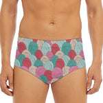Yarn Balls Pattern Print Men's Triangle Swim Briefs