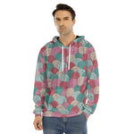 Yarn Balls Pattern Print Men's Velvet Pullover Hoodie