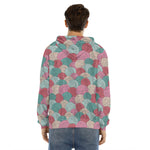 Yarn Balls Pattern Print Men's Velvet Pullover Hoodie