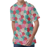 Yarn Balls Pattern Print Men's Velvet T-Shirt