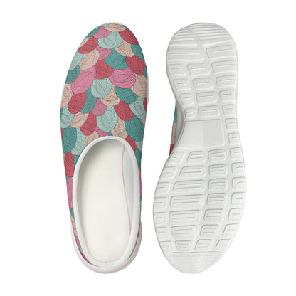 Yarn Balls Pattern Print Mesh Casual Shoes