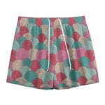 Yarn Balls Pattern Print Mesh Shorts