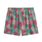 Yarn Balls Pattern Print Mesh Shorts
