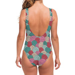Yarn Balls Pattern Print One Piece Swimsuit
