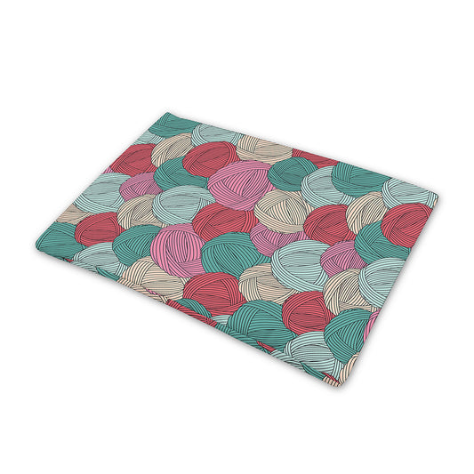 Yarn Balls Pattern Print Pet Cooling Mat Cover