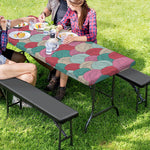 Yarn Balls Pattern Print Picnic Table Cover