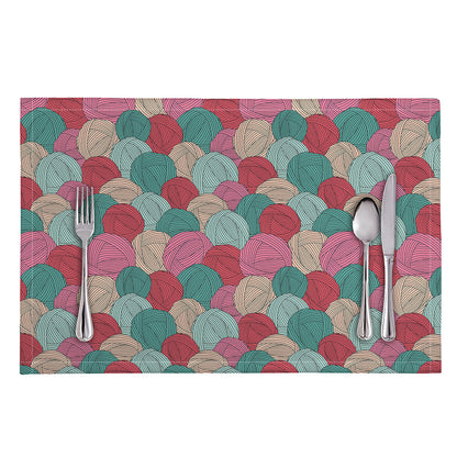 Yarn Balls Pattern Print Placemat