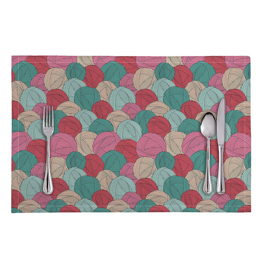 Yarn Balls Pattern Print Placemat