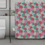 Yarn Balls Pattern Print Polyester Shower Curtain