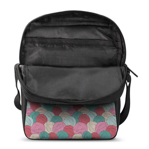 Yarn Balls Pattern Print Rectangular Crossbody Bag